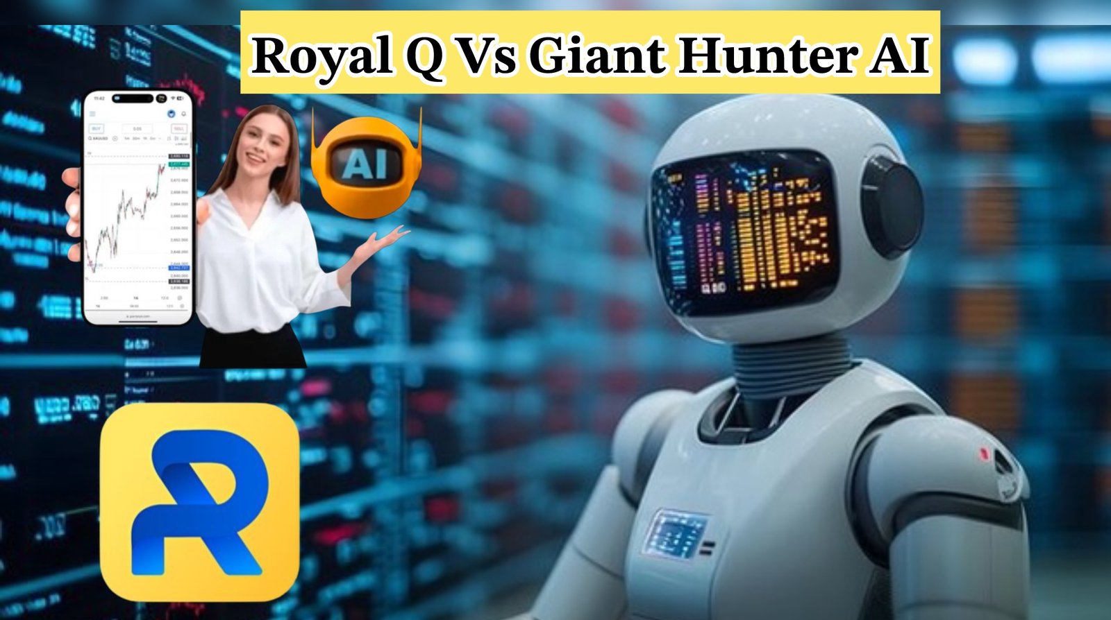 Royal Q Robot vs. Giant Hunter AI